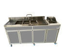Monsam Small Commercial Three Bowl Portable Hand Wash Sink NS-004DB