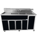 Monsam Commercial Two Deep Basin Portable Sink PSE-2002LA