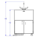 Jonti-Craft 1372JC, 38" Adult Height Portable Sink, Plastic Sink Basin