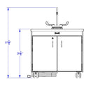 Jonti-Craft 1370JC (26" Child Height Portable Sink) Plastic Sink Basin