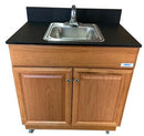 Monsam PSW-007M  Portable Sink w/ Wood Cabinets