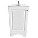 Monsam PSW-009A Single Basin Self Contained Sink – SPA White Wood Cabinet with Cultured Marble Countertop
