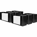 Genuine Joe GJO11524CT Folded Paper Towel Dispenser, C Fold, Multifold Dispenser, 6.8" Height x 11.5" W x 4.1" D, Acrylic, Black, Wall-Mountable, 9/Carton