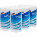 Genuine Joe GJOW75F Disinfecting Wipes, For Bathroom, Sink, Office, Gym, Industry, Ready-To-Use, Towel, Fresh Citrus Scent, 8" L x 7" W, Bacteria Remover, Soil Remover, 75/Tub, 6/Carton