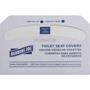 Genuine Joe GJO10152 Toilet Seat Covers, Half-Fold, For Public Toilet, White, 250/Pack, 4/Carton