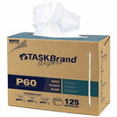 Genuine Joe GJO01301 Hydroknit Towel Wipers, Low Linting, Absorbent, Solvent Resistant, Versatile, White, 125/Box, 10/Carton