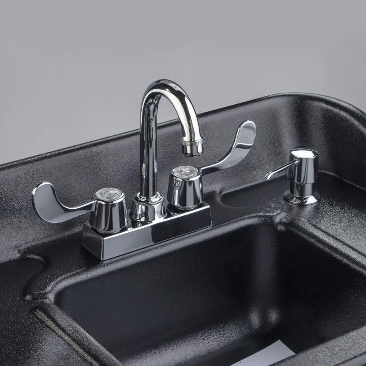 Ozark River ADSTK-AB-AB1N Premier Black, 37.25" Adult Height Portable Sink, ABS Countertop