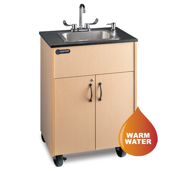 Ozark River ADSTM-LM-SS1DN Premier 1D Maple, 37.50" Adult Height Portable Sink, Millwork Countertop