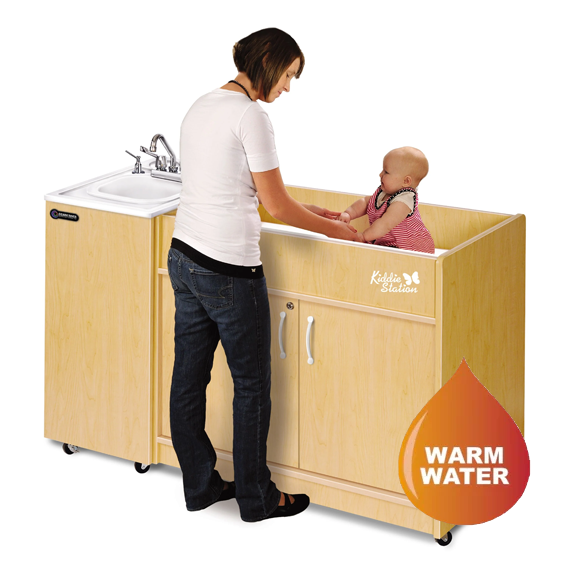 Ozark River KSSTM-ABW-AB1 Kiddie Station, 39" Adult Height Portable Sink, ABS Countertop