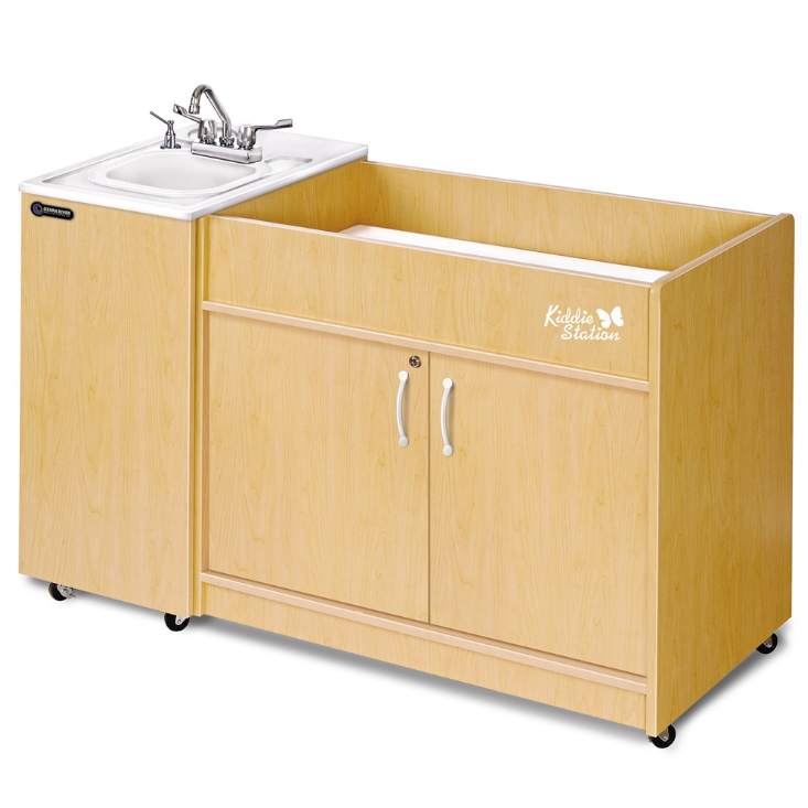 Ozark River KSSTM-ABW-AB1 Kiddie Station, 39" Adult Height Portable Sink, ABS Countertop
