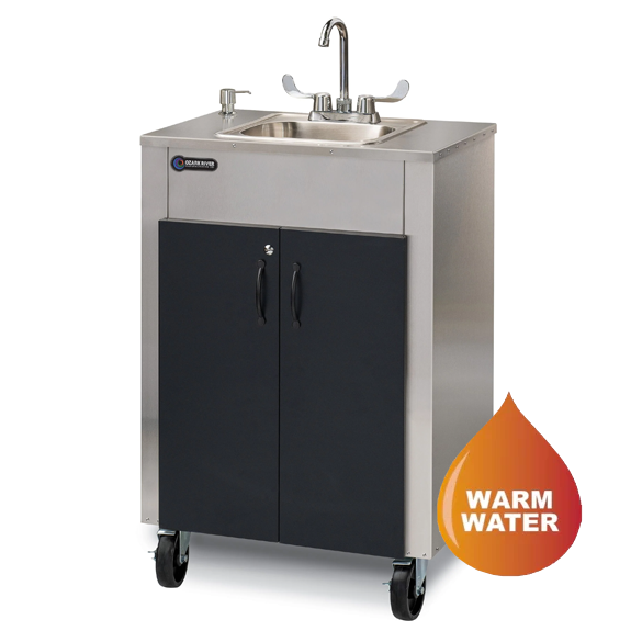Ozark River ESLSKK-SS-SS1N Elite LS 1, 38.50" Adult Height Portable Sink, Stainless Steel Countertop