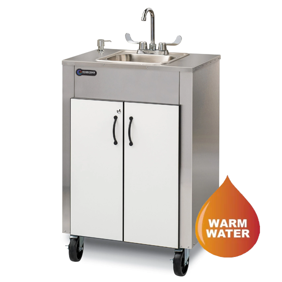 Ozark River ESLSWK-SS-SS1N Elite LS 1, 38.50" Adult Height Portable Sink, Stainless Steel Countertop
