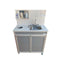 Monsam HWS-009S Portable Hand Washing and Sanitizing Station -Single 6″ Deep Basin Self Contained 