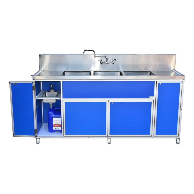 Monsam Large Commercial Four Deep Basin Portable Sink PSE-2004LA