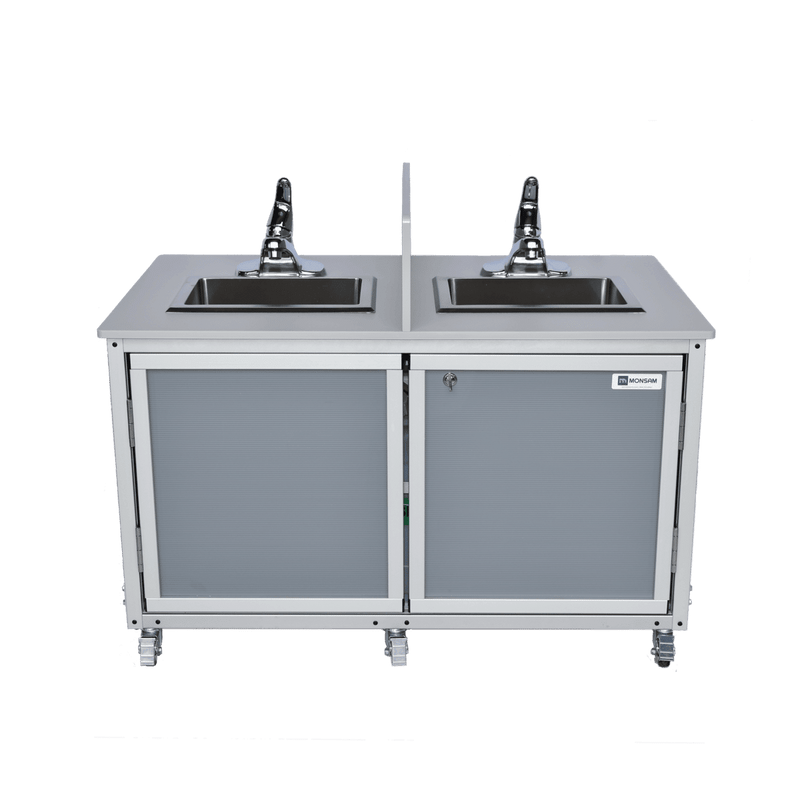 Monsam PSE-2006ID Toddler Double Basin Portable Sink 22" H