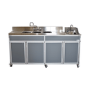 Monsam NS-004DB NSF Certified Four Basins Utensil Washing Self Contained Sink With Two Drainboards