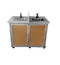 Monsam Children's Height Double Basin Portable Sink PSE-2007D, 30"