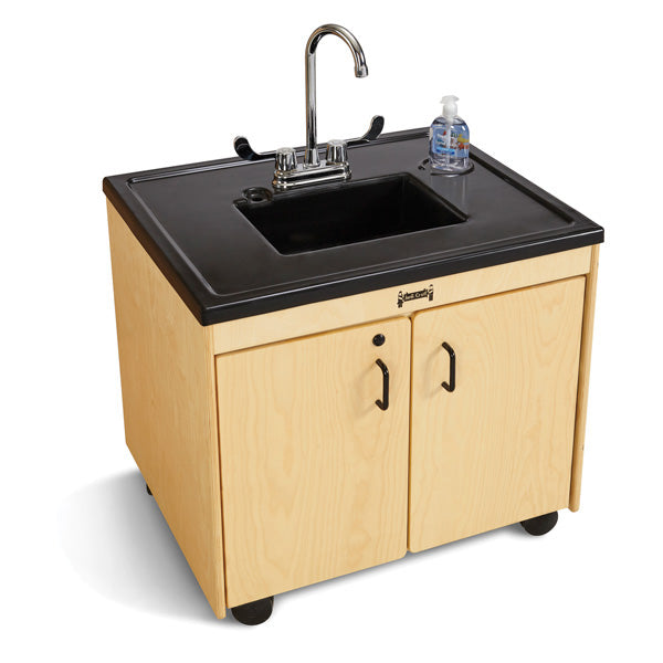 Jonti-Craft 1384JC, 26” Child Height Portable Handwashing Sink, Foot Pump Activation, Non-Heated (No Electricity Required)