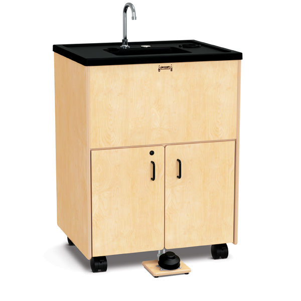 Jonti-Craft 1386JC, 38" Adult Height Portable Handwashing Sink, Foot Pump Activation, Non-Heated (No Electricity Required)