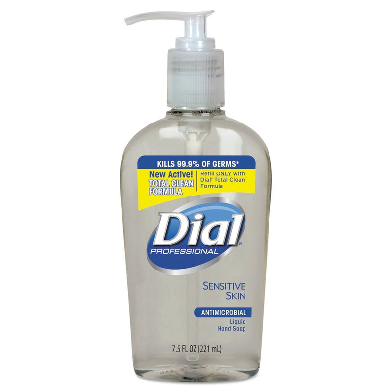 Dial Antimicrobial Soap For Sensitive Skin, 7.5 Oz Decor Pump Bottle, Floral, 12/Ct - DIA82834
