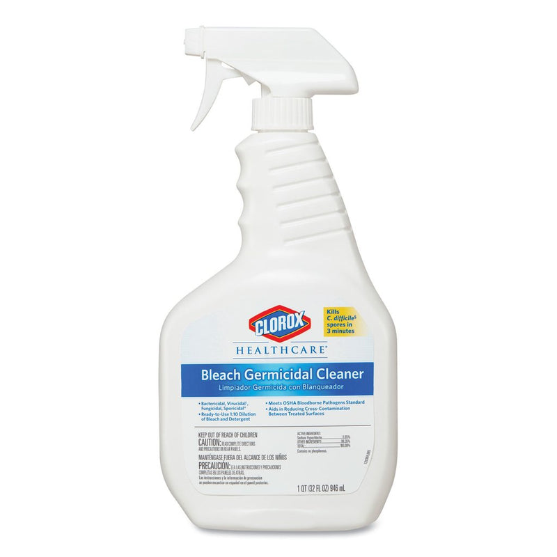 Clorox Healthcare Bleach Germicidal Cleaner, 32Oz Spray Bottle, 6/Carton - CLO68970