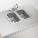Crown Verity CVPHS-2 Portable Hand Sink, Stainless Steel, Hot Water, Dual Bowl