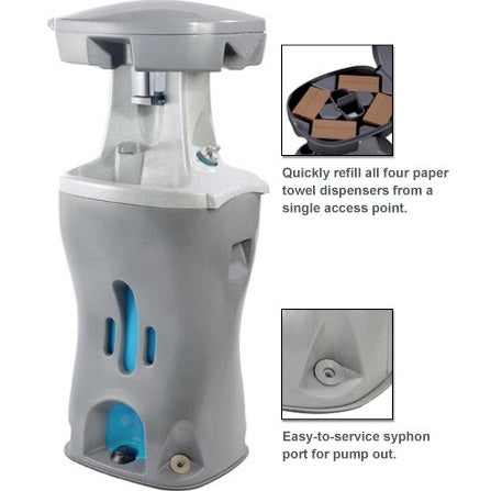 PolyJohn Mobile Hand Washing Station Dual Sink, BRA1-1000