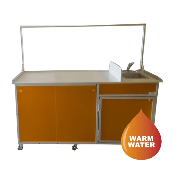 Monsam Food Service Cart with Portable Self Contained Sink FSC-001