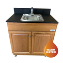 Monsam PSW-007M  Portable Sink w/ Wood Cabinets & Granite Top