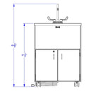 Jonti-Craft 1373JC, 38" Adult Height Portable Sink, Stainless Steel Basin