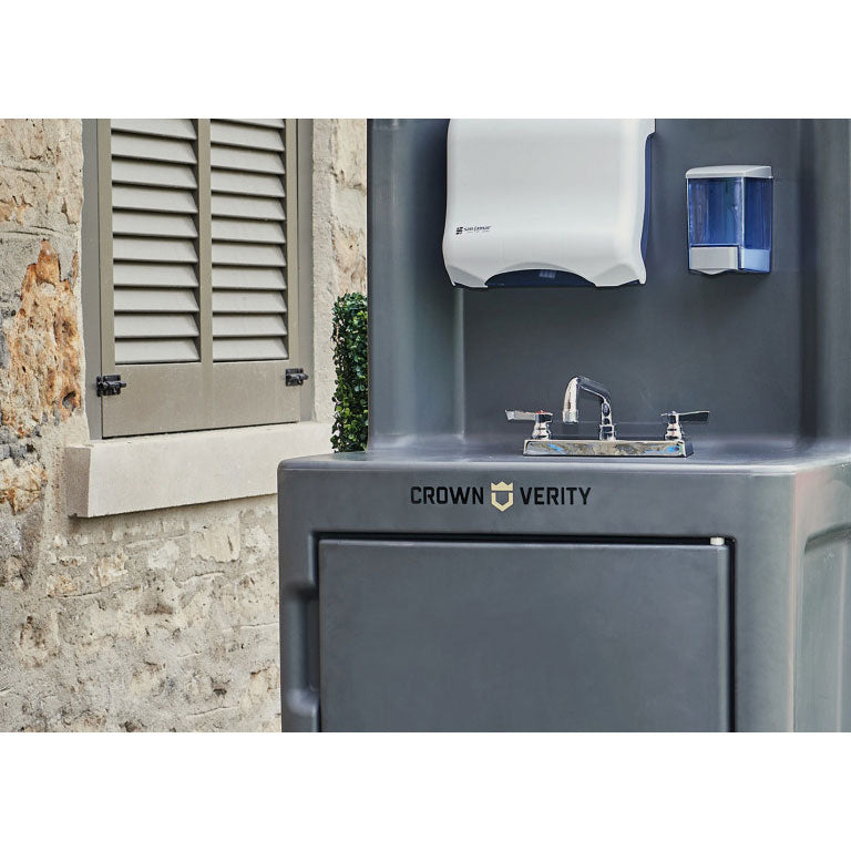 Crown Verity CV-PHS-5C Single Basin Portable Sink, Cold Water (Non-Heated) - Foot Pump Activation