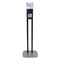 ES8 HAND SANITIZER FLOOR STAND WITH DIPSENSER, 1,200 ML, 13.5 X 5 X 28.5, GRAPHITE/SILVER-GOJ7218DS