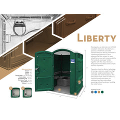 Portable Restroom (ADA Compliant) Satellite Liberty 1, Wheelchair Accessible