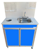 Monsam HWS-009S Portable Hand Washing and Sanitizing Station -Single 6″ Deep Basin Self Contained 