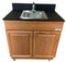 Monsam PSW-007M  Portable Sink w/ Wood Cabinets & Granite Top