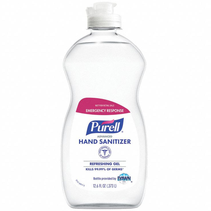 Purell Hand Sanitizer 12.6 oz Pour Bottle, 70% Ethyl Alcohol Gel, PK12 - 9747-12-S