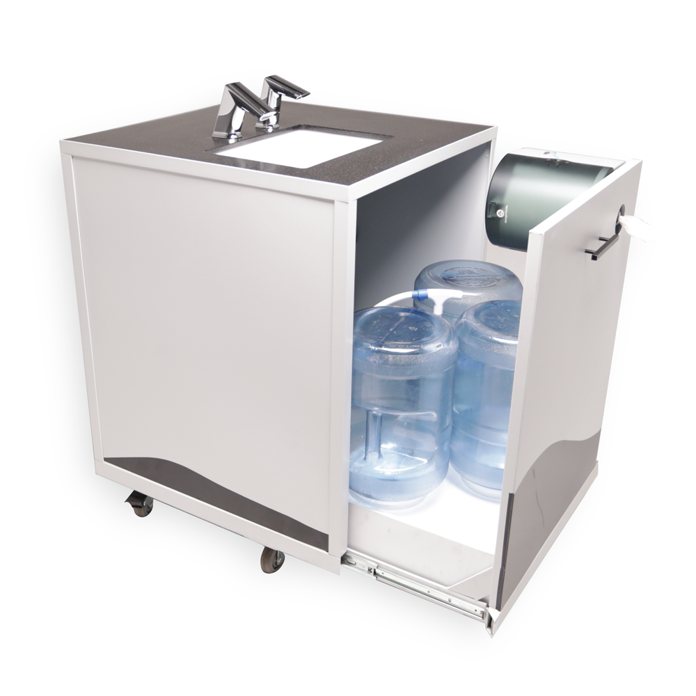 S2 Design Wash Cube Portable Sink, Non-Heated, Touch-Free Sensor Faucet & Soap Dispenser, Battery Powered - TC2500