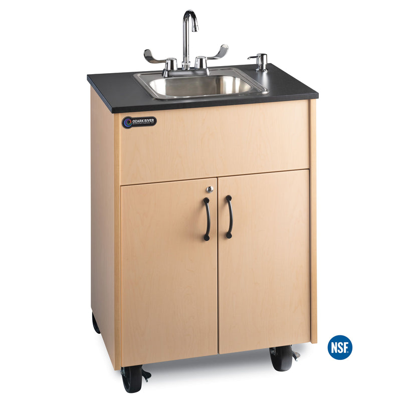Ozark River ADSTM-LM-SS1N Premier 1 Maple, 37.50" Adult Height Portable Sink, Millwork Countertop