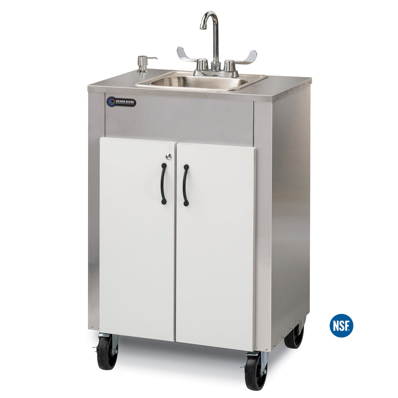 Ozark River ESLSWW-SS-SS1N Elite LS 1, 38.50" Adult Height Portable Sink, Stainless Steel Countertop