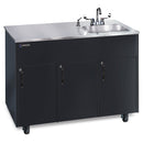 Ozark River ADAVK-SS-SS1DN Advantage S1D Black, 38.50" Adult Height Portable Sink, Stainless Steel Countertop