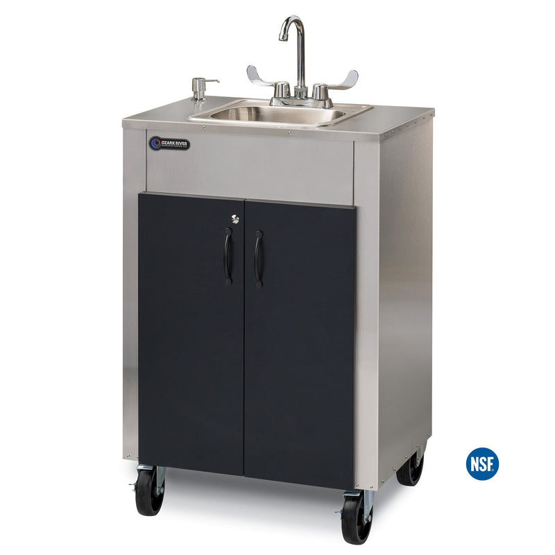 Ozark River ESLSKK-SS-SS1N Elite LS 1, 38.50" Adult Height Portable Sink, Stainless Steel Countertop