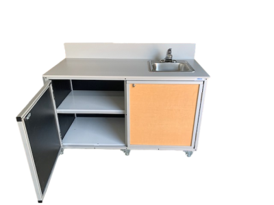 Monsam PSE-2046 Demonstration Workstation with Extended Countertop and Portable Self Contained Sink 